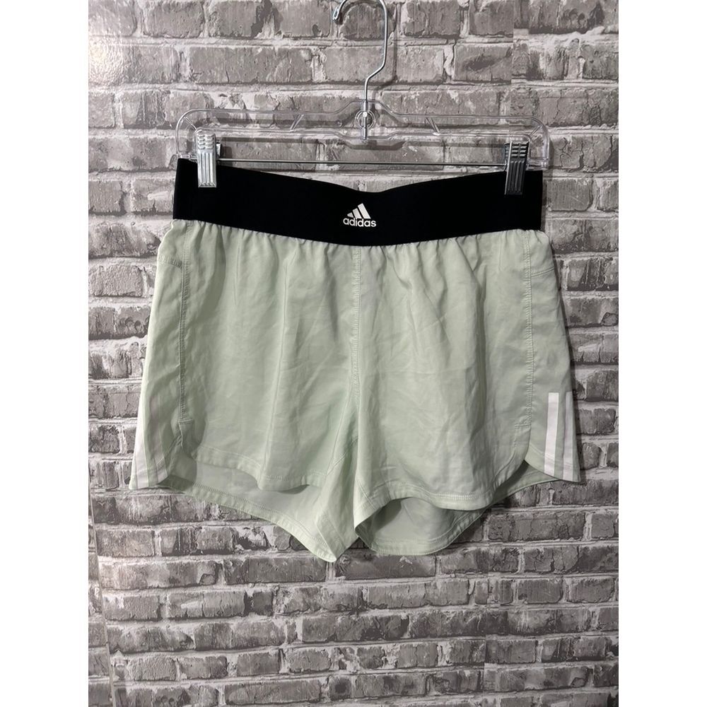 Adidas Women's High-Waist Woven 3-Stripes Pacer Shorts - Picture 2 of 4